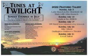 2022 Tunes at Twilight 11x17 POSTERS - final June