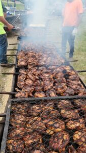 Chicken BBQ during the 2025 Canoe Fest